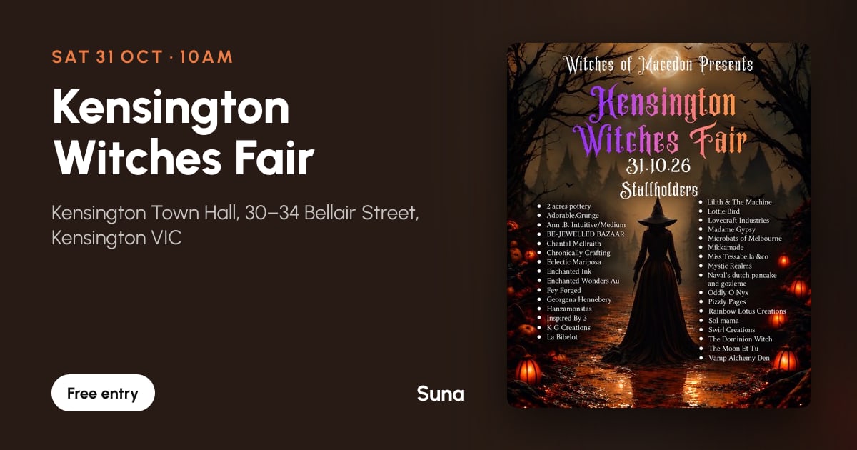 The link preview: Kensington Witches Fair