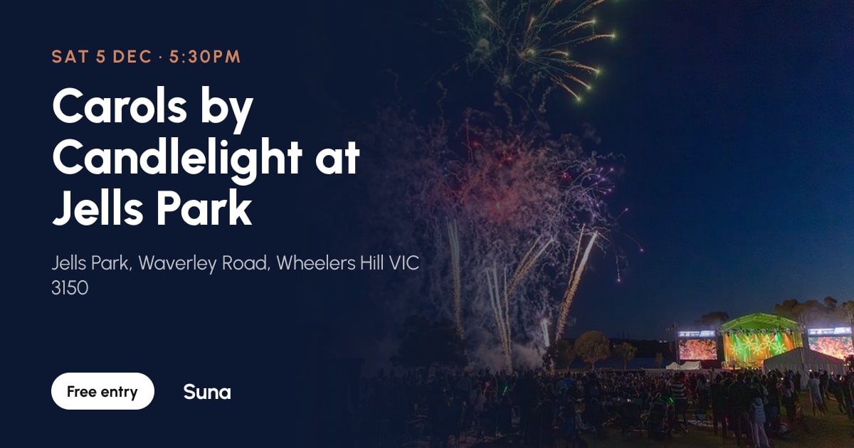 The link preview: Carols by Candlelight at Jells Park