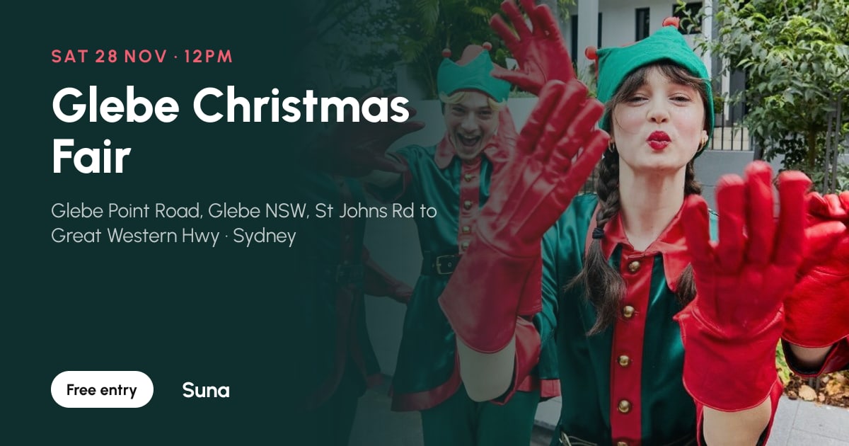 The link preview: Glebe Christmas Fair