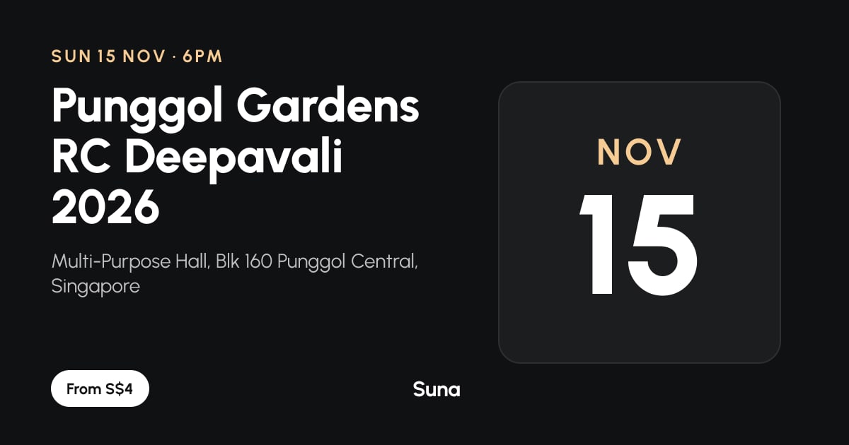 The link preview: Punggol Gardens RC Deepavali 2026