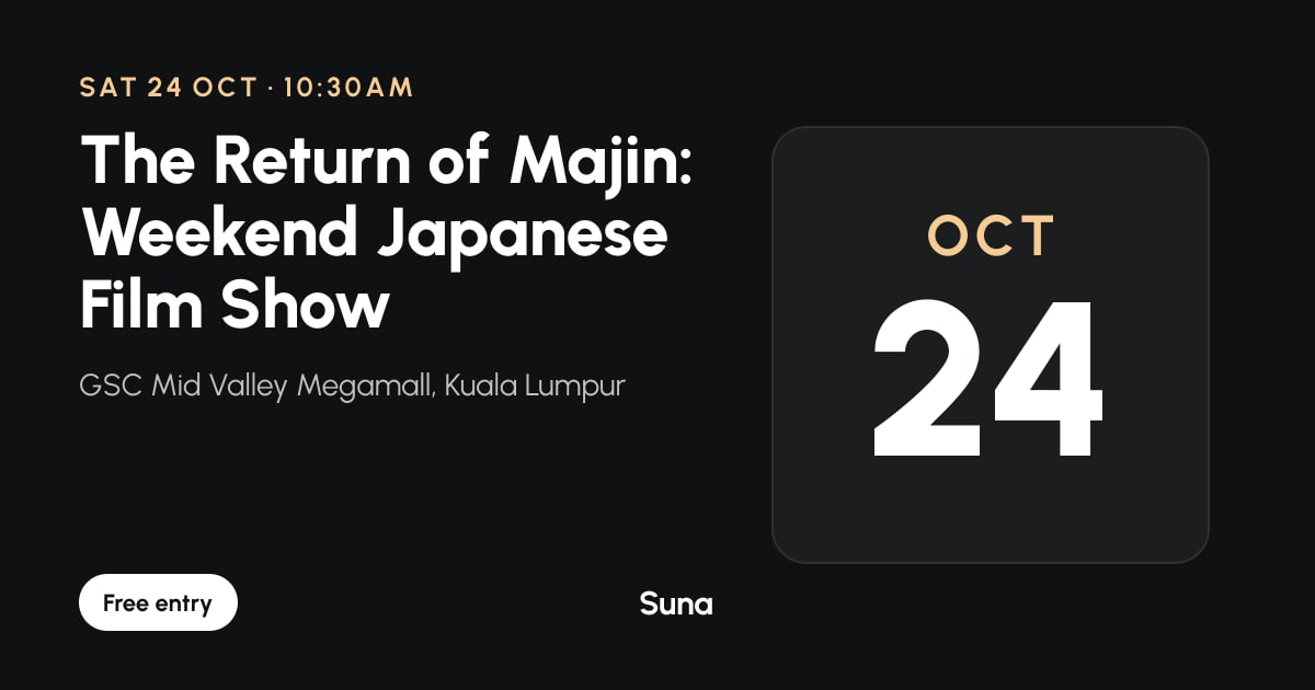 The link preview: The Return of Majin: Weekend Japanese Film Show