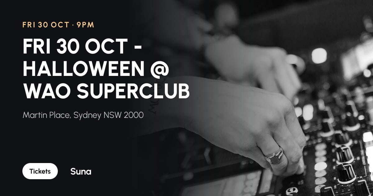 The link preview: FRI 30 OCT - HALLOWEEN @ WAO SUPERCLUB