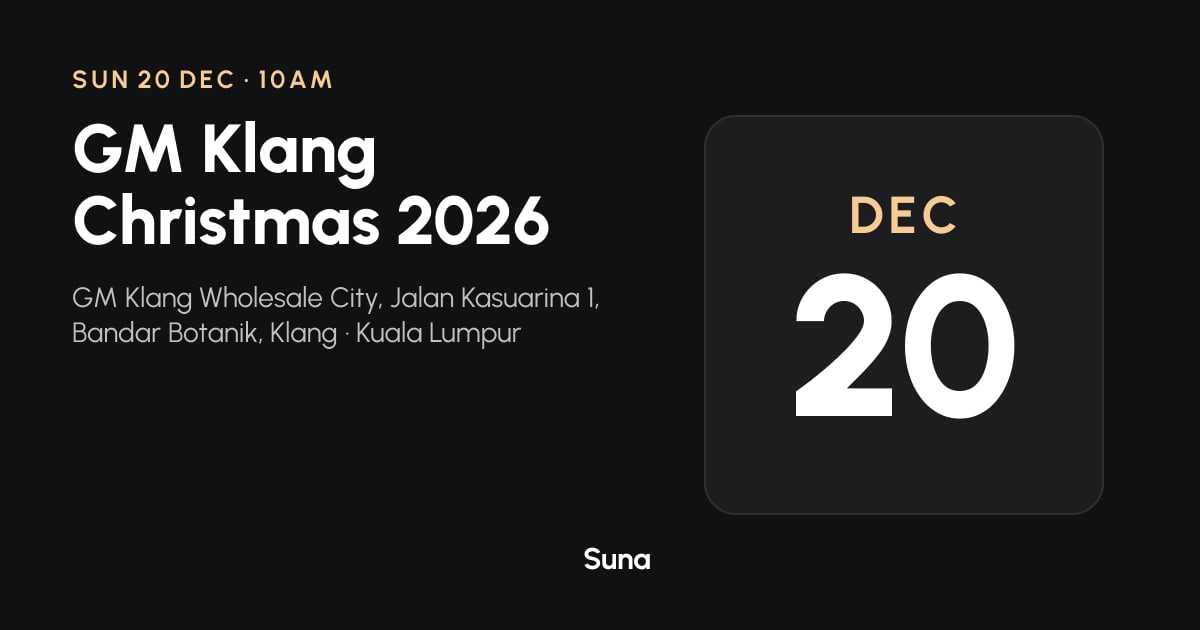 The link preview: GM Klang Christmas 2026