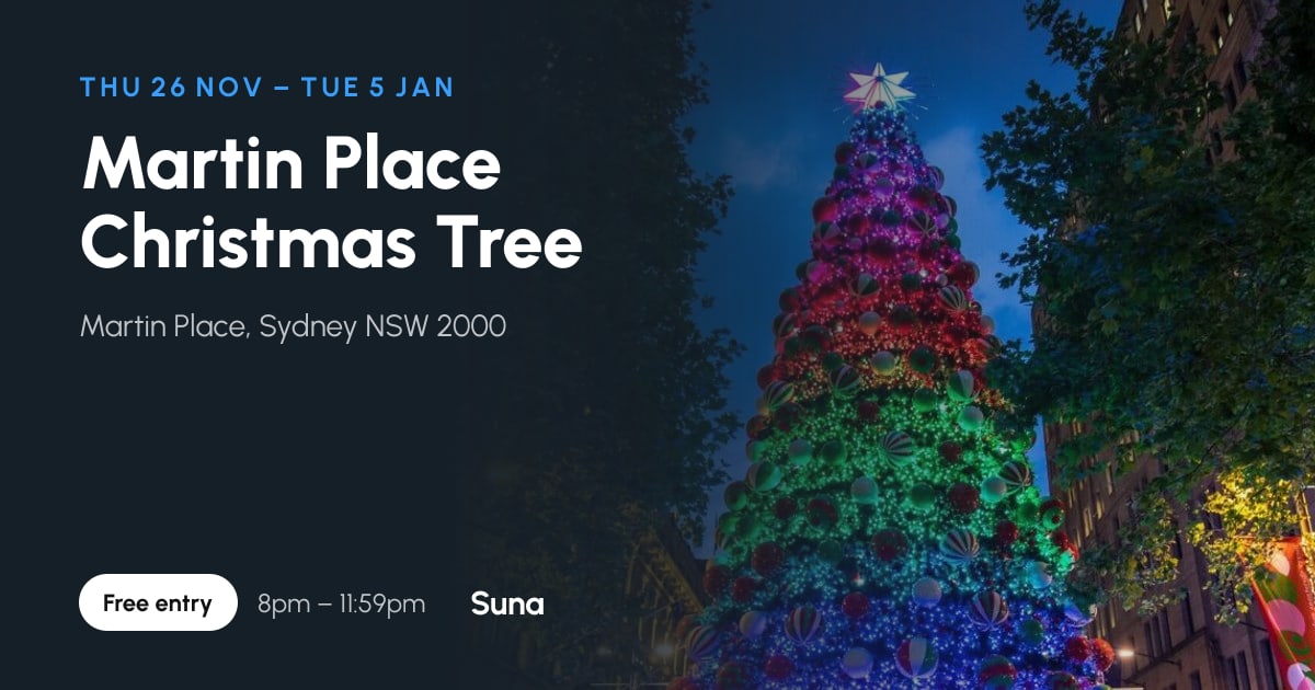 The link preview: Martin Place Christmas Tree