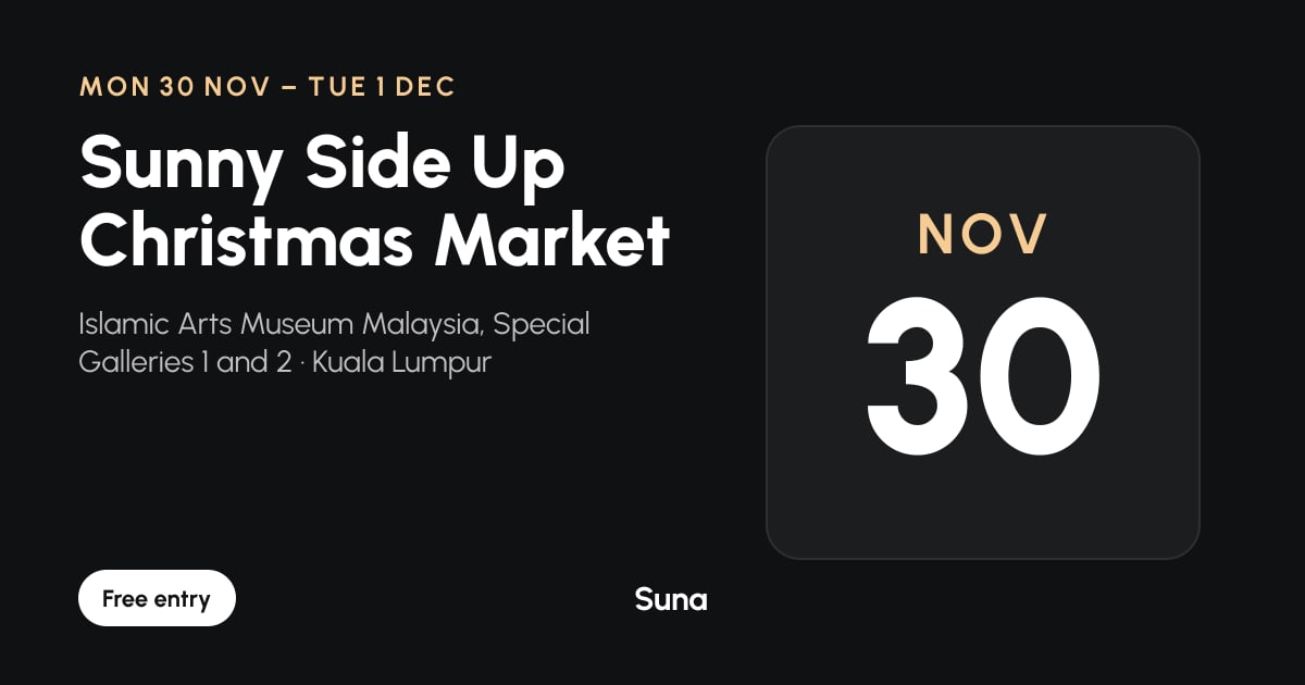 The link preview: Sunny Side Up Christmas Market