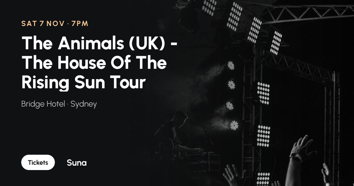 The link preview: The Animals (UK) - The House Of The Rising Sun Tour