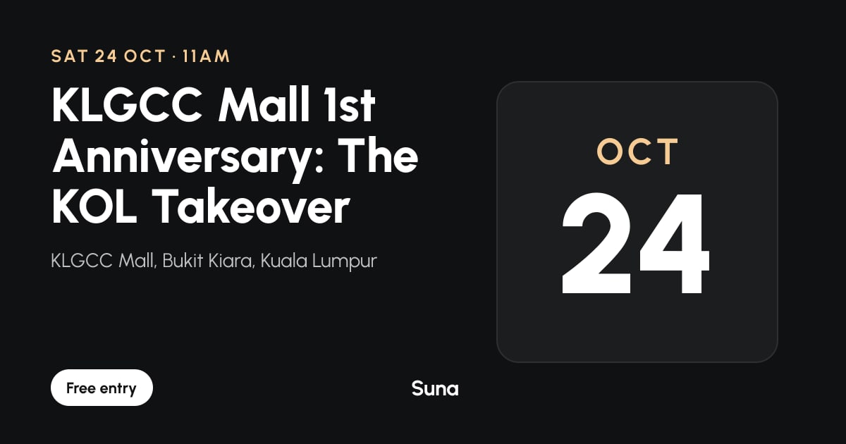 The link preview: KLGCC Mall 1st Anniversary: The KOL Takeover