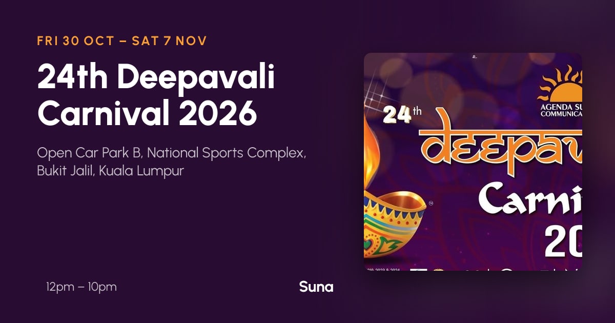 The link preview: 24th Deepavali Carnival 2026