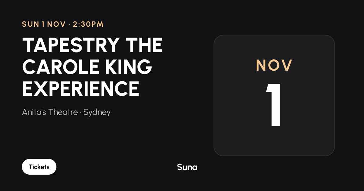 The link preview: TAPESTRY THE CAROLE KING EXPERIENCE