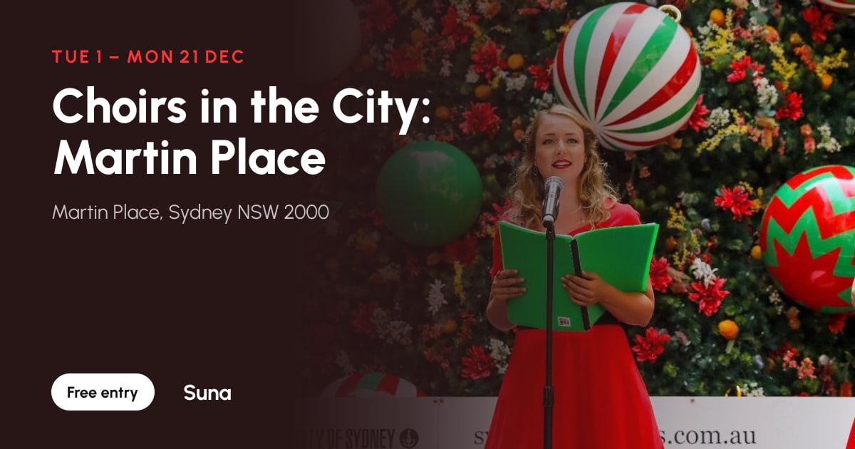 The link preview: Choirs in the City: Martin Place