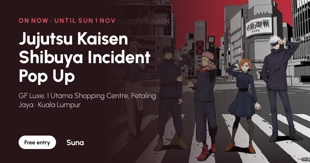 The link preview: Jujutsu Kaisen Shibuya Incident Pop Up