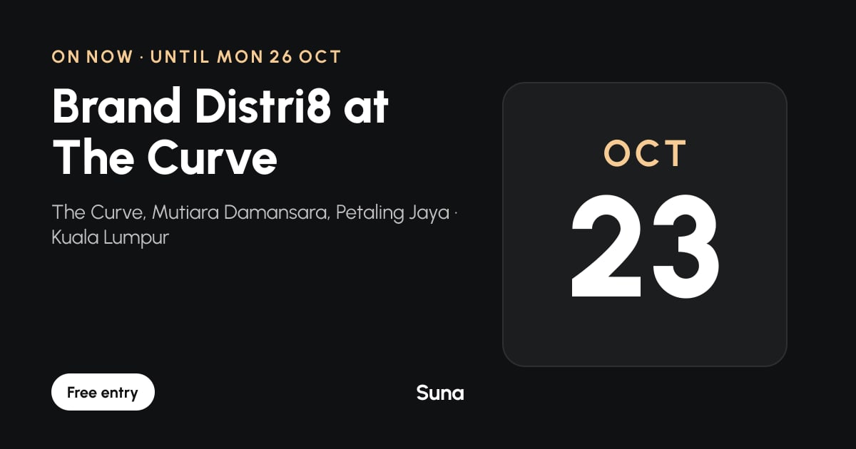 The link preview: Brand Distri8 at The Curve