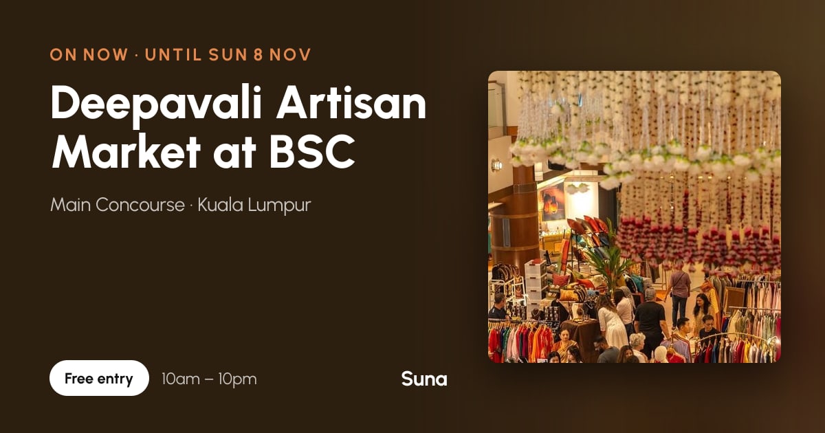 The link preview: Deepavali Artisan Market at BSC