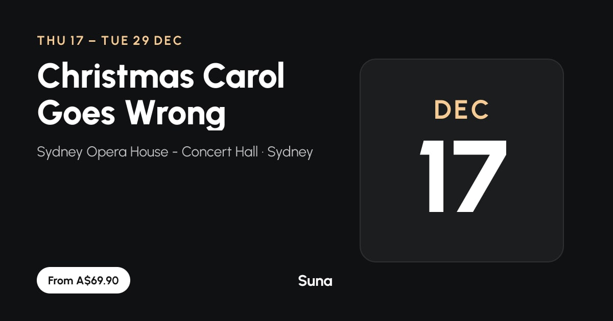 The link preview: Christmas Carol Goes Wrong