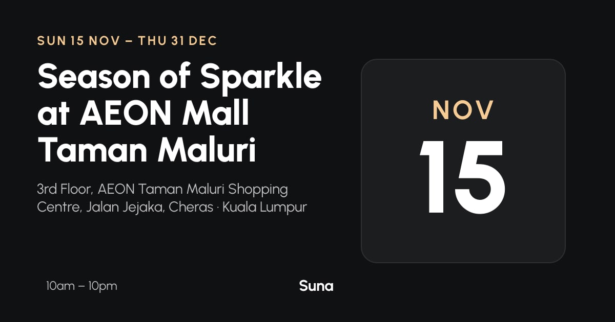 The link preview: Season of Sparkle at AEON Mall Taman Maluri