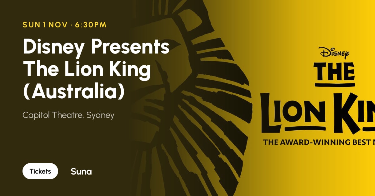 The link preview: Disney Presents The Lion King (Australia)