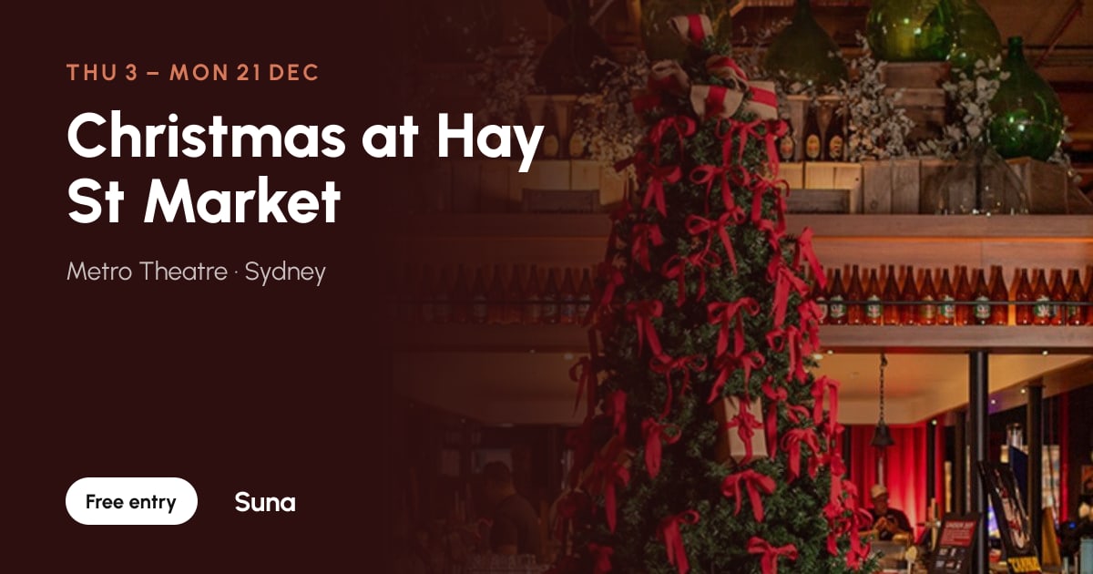 The link preview: Christmas at Hay St Market