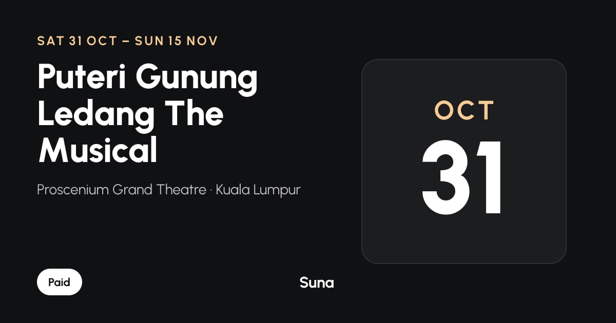 The link preview: Puteri Gunung Ledang The Musical