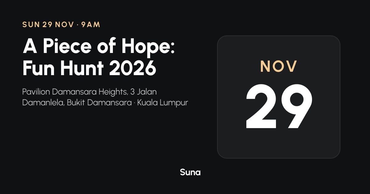 The link preview: A Piece of Hope: Fun Hunt 2026