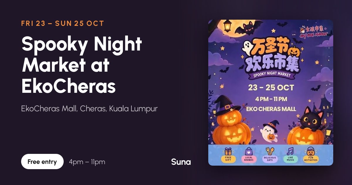 The link preview: Spooky Night Market at EkoCheras