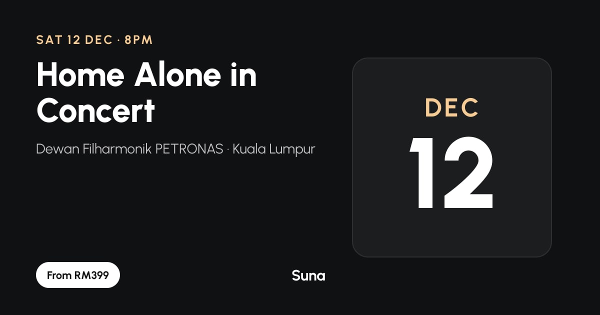 The link preview: Home Alone in Concert