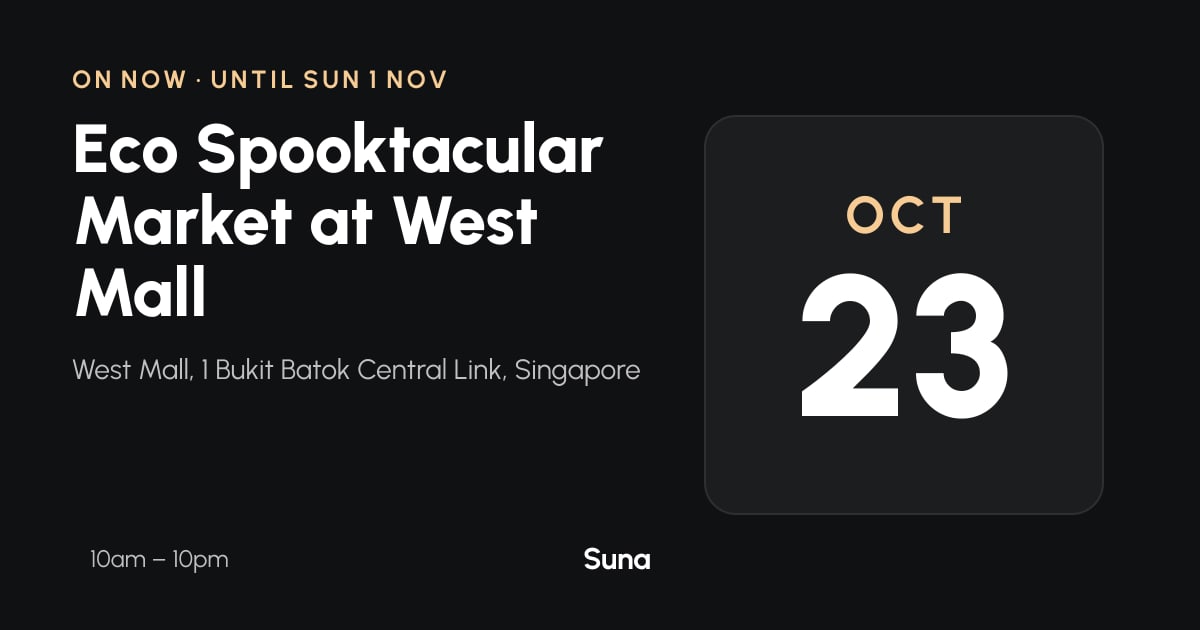 The link preview: Eco Spooktacular Market at West Mall