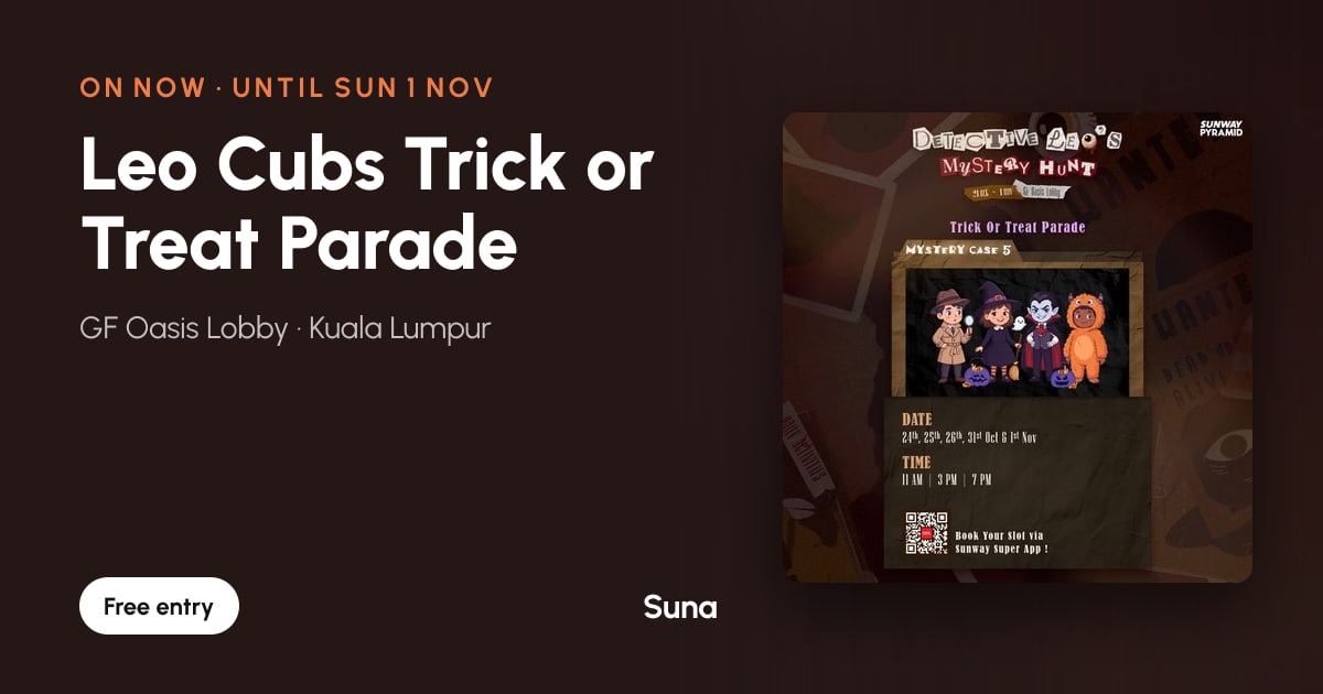 The link preview: Leo Cubs Trick or Treat Parade