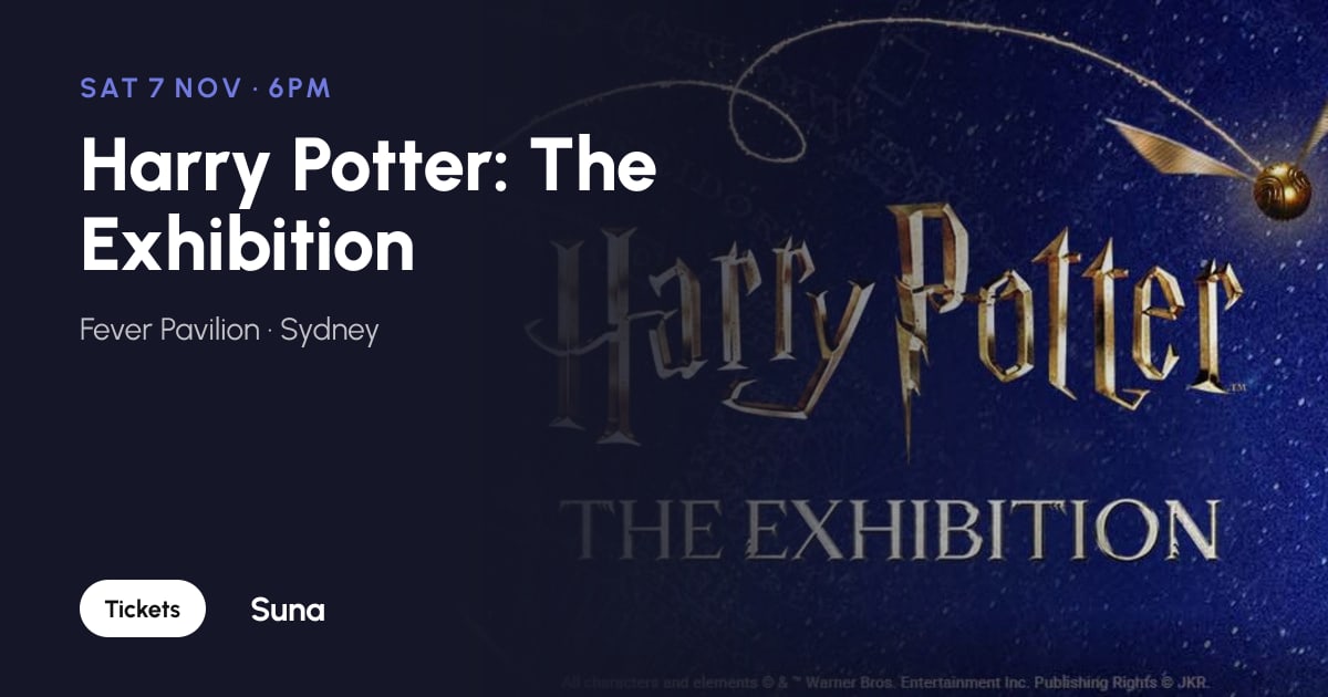 The link preview: Harry Potter: The Exhibition