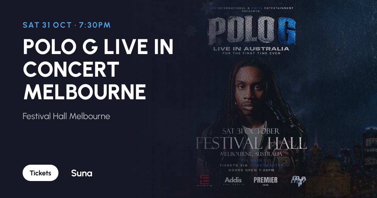 The link preview: POLO G LIVE IN CONCERT MELBOURNE
