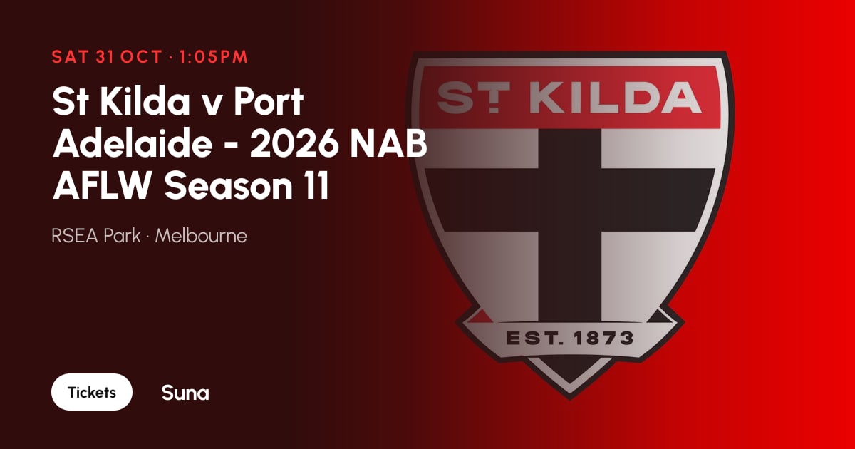 The link preview: St Kilda v Port Adelaide - 2026 NAB AFLW Season 11