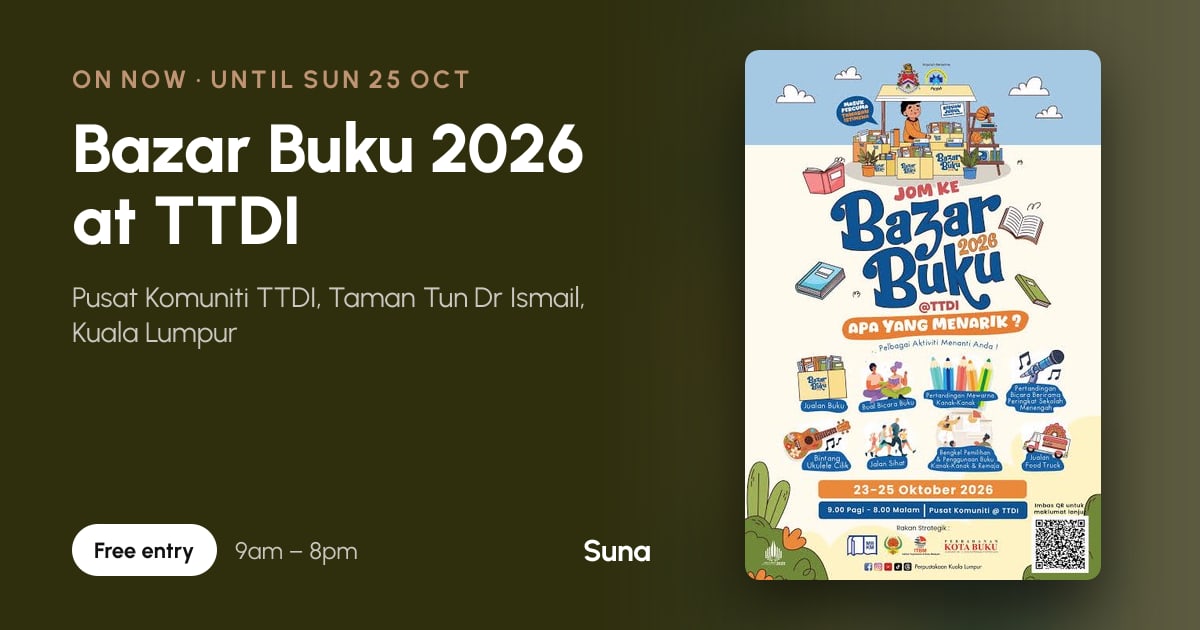 The link preview: Bazar Buku 2026 at TTDI
