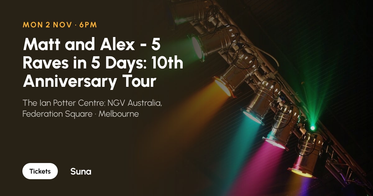 The link preview: Matt and Alex - 5 Raves in 5 Days: 10th Anniversary Tour