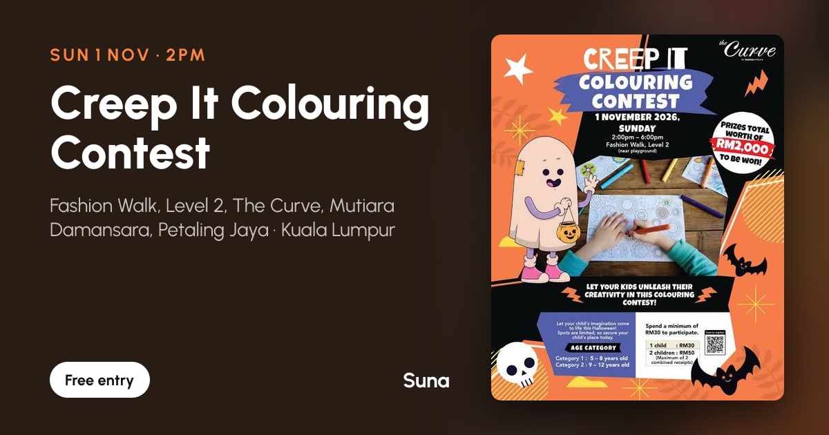 The link preview: Creep It Colouring Contest