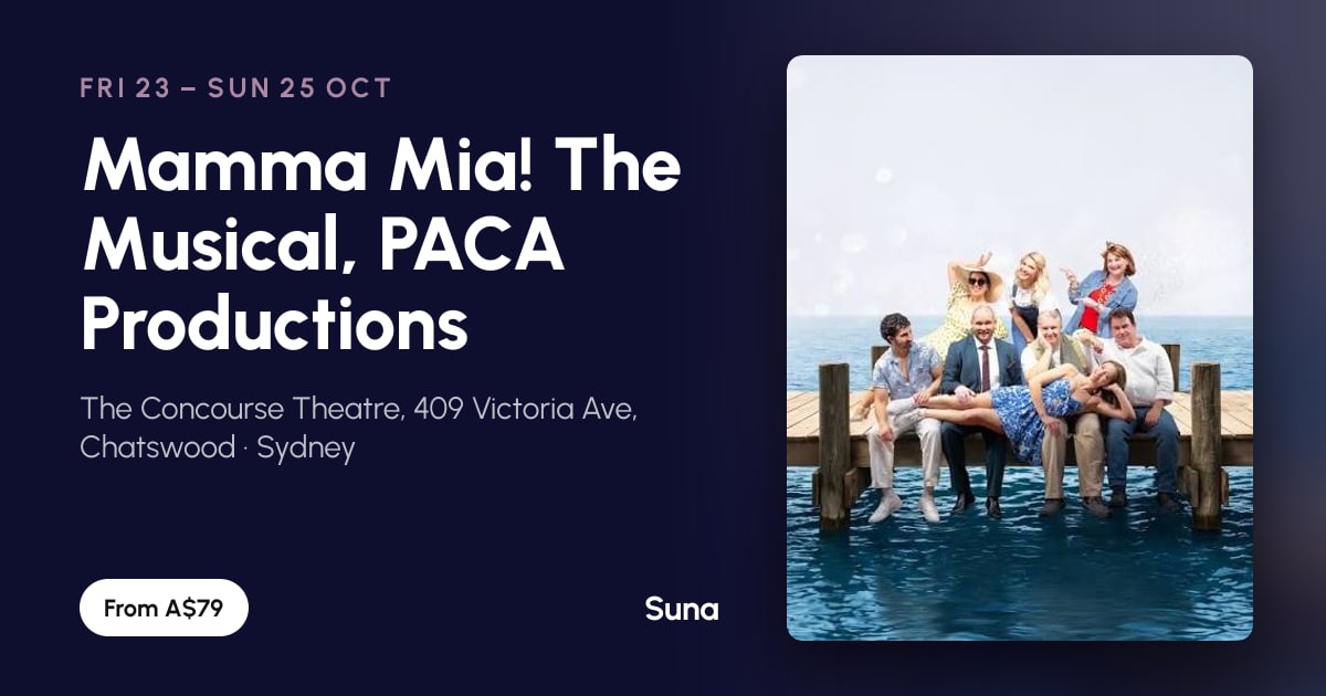 The link preview: Mamma Mia! The Musical, PACA Productions