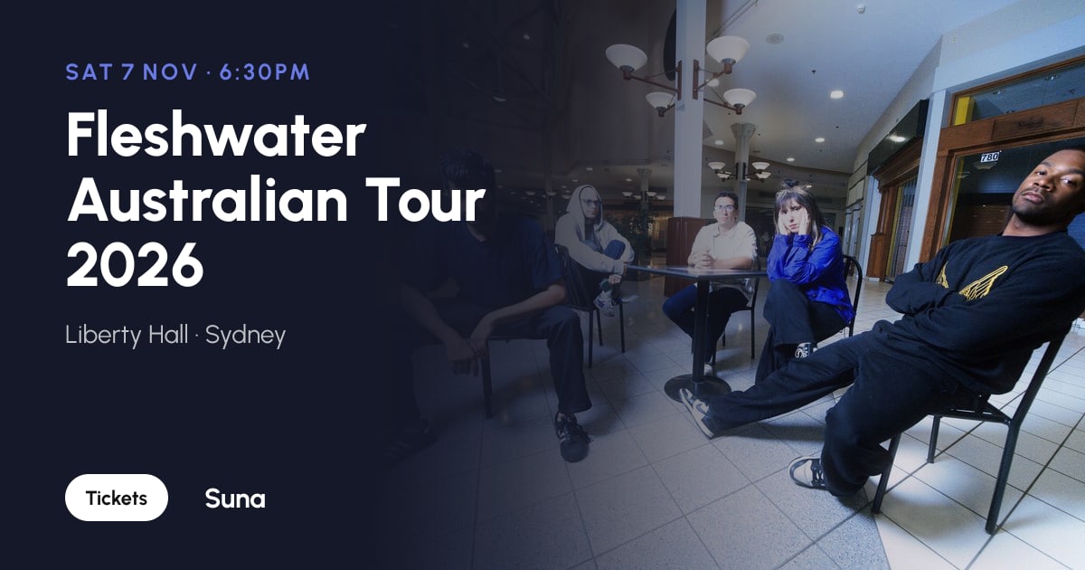 The link preview: Fleshwater Australian Tour 2026