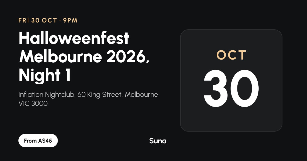 The link preview: Halloweenfest Melbourne 2026, Night 1