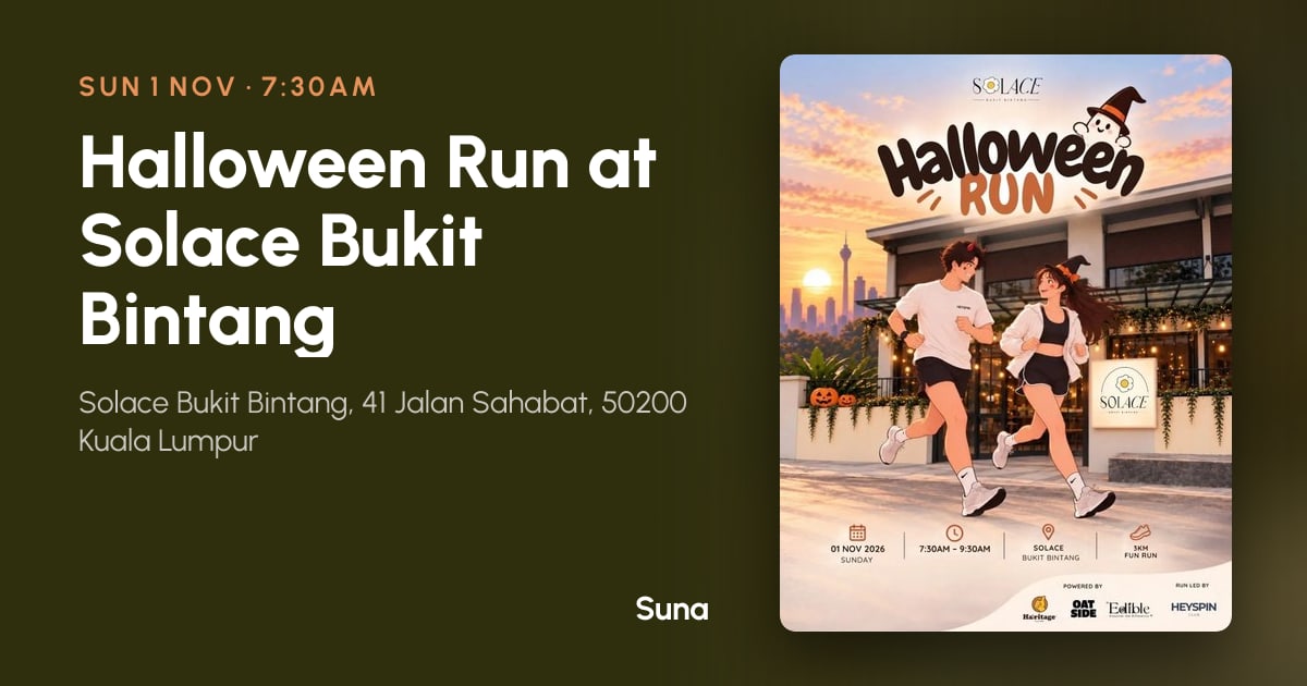 The link preview: Halloween Run at Solace Bukit Bintang