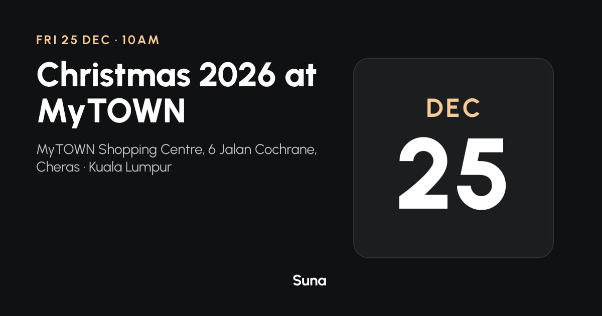 The link preview: Christmas 2026 at MyTOWN