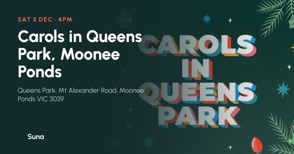 The link preview: Carols in Queens Park, Moonee Ponds