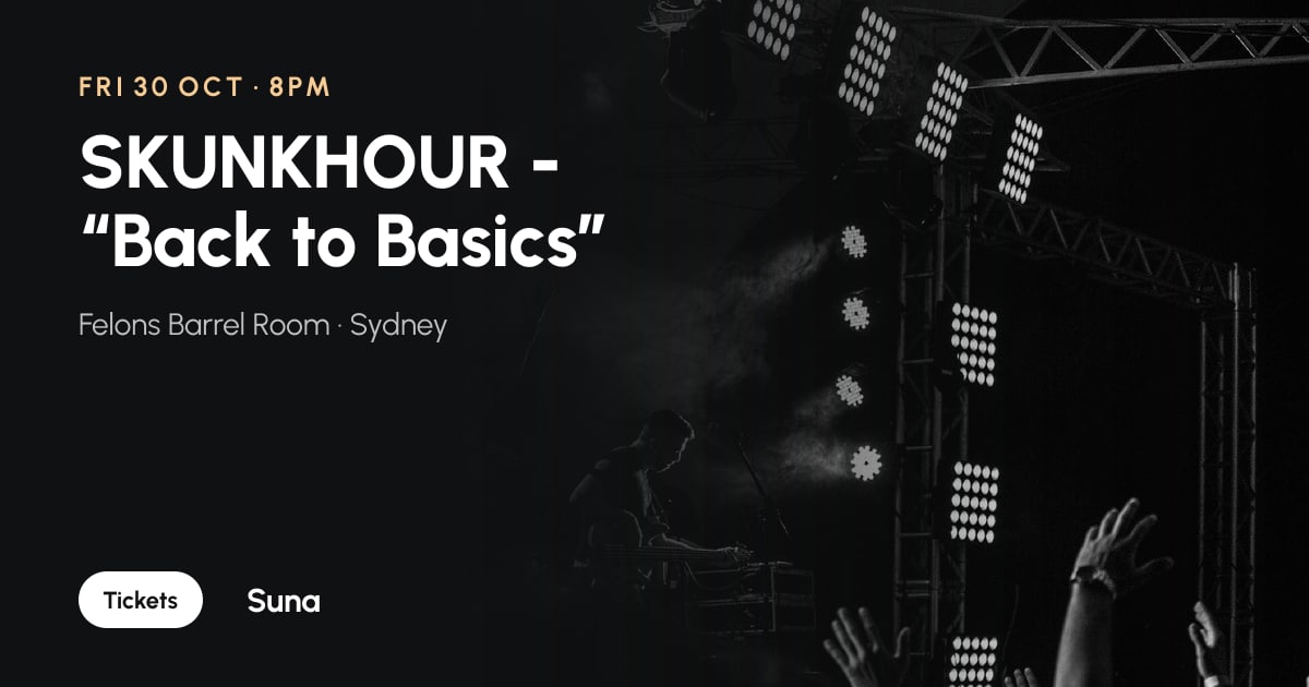 The link preview: SKUNKHOUR - “Back to Basics”