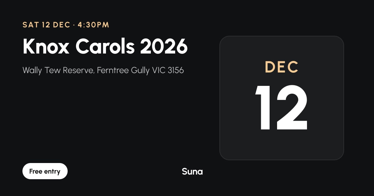 The link preview: Knox Carols 2026